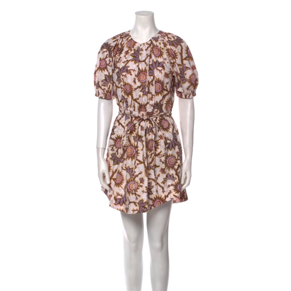 EUC A.L.C. Floral Cotton Short Sleeve Mini Dress - sz 10